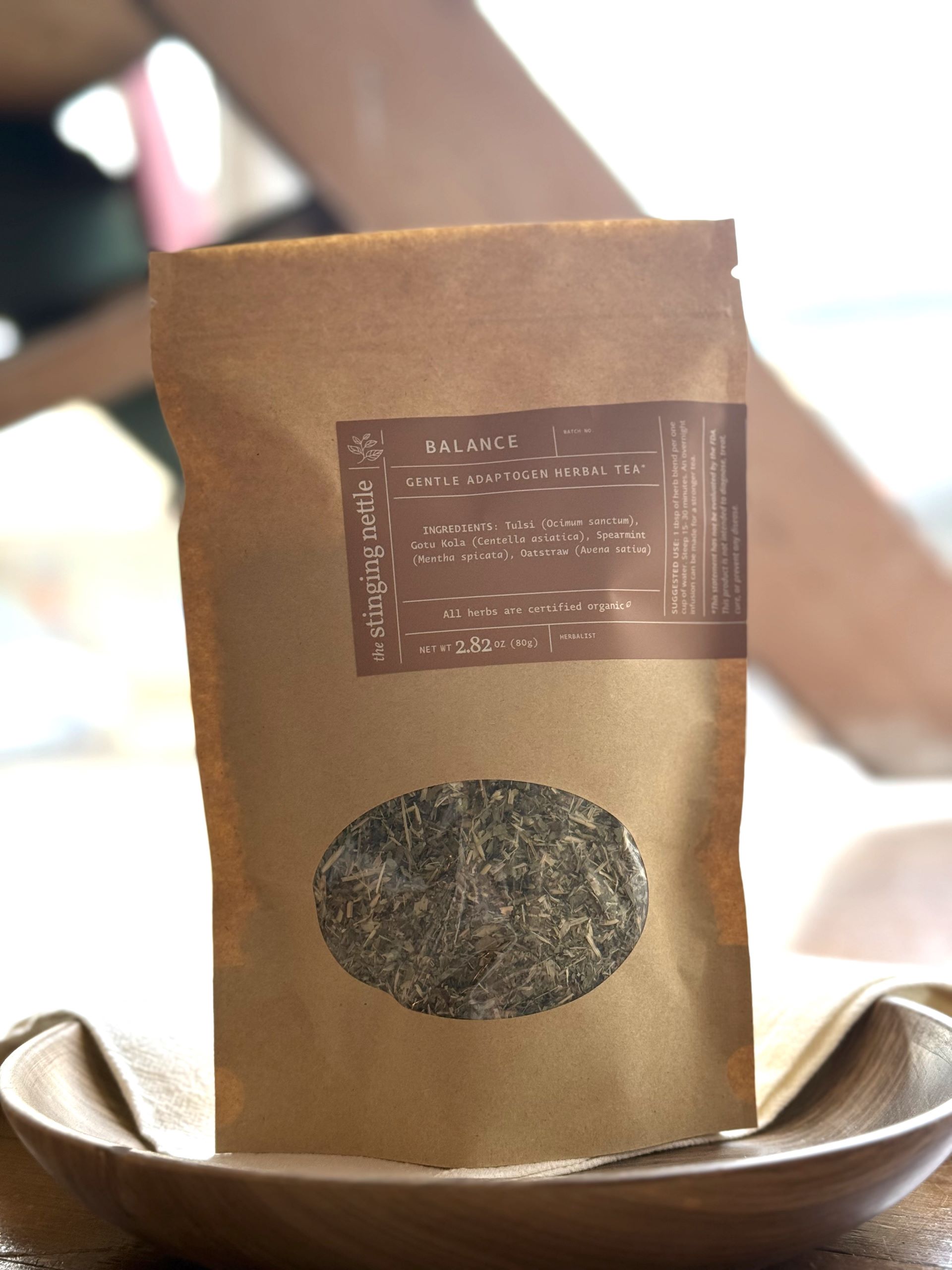balance tea bag in a blend