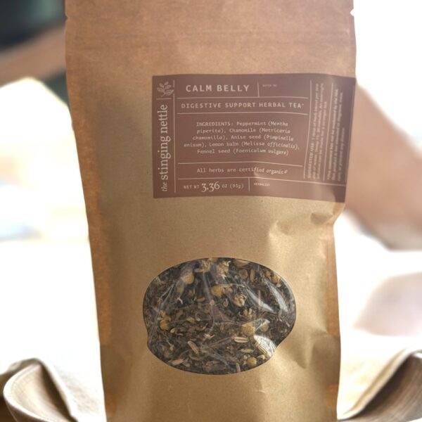 calm belly tea in a bag