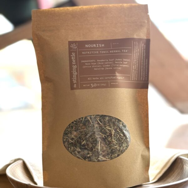 nourish tea blend in a bag